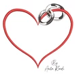 wedding heart embroidery design with rings