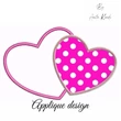 Applique hearts embroidery