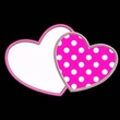 Applique hearts embroidery