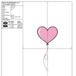 Heart luftballon embroidery machine design