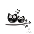 Owls Valentine's day embroiery