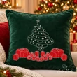 Christmas tree machine embroidery design with red wrapped gifts