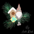 Christmas gnome with birdhouse machine embroidery design