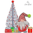 Festive gnome and Christmas tree embroidery design