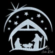 Christmas nativity scene machine embroidery design