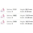 I’m dreaming of a pink Christmas flamingo embroidery pattern