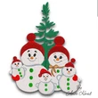 Snowman family Christmas machine embroidery design