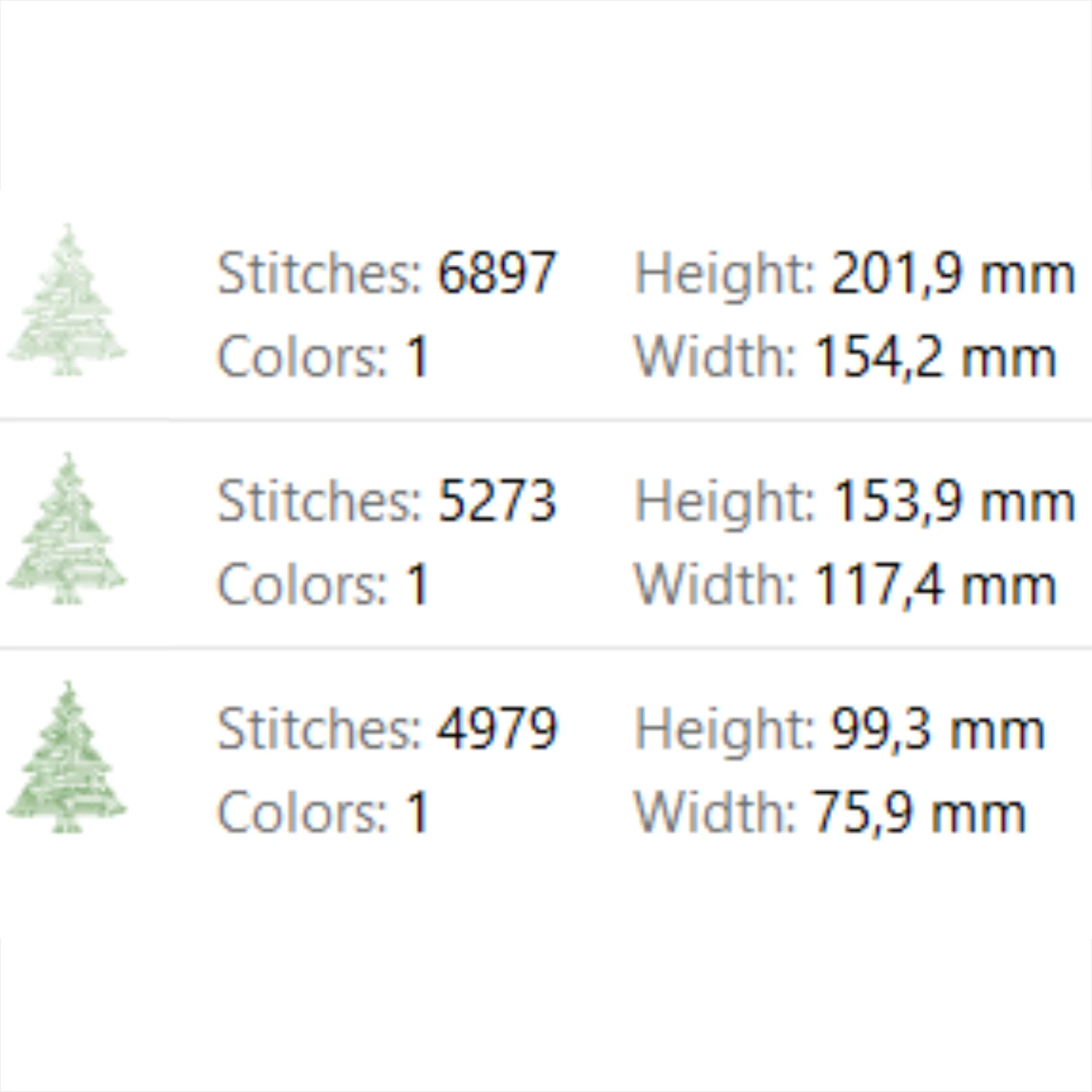 Technology inspired Christmas tree embroidery design