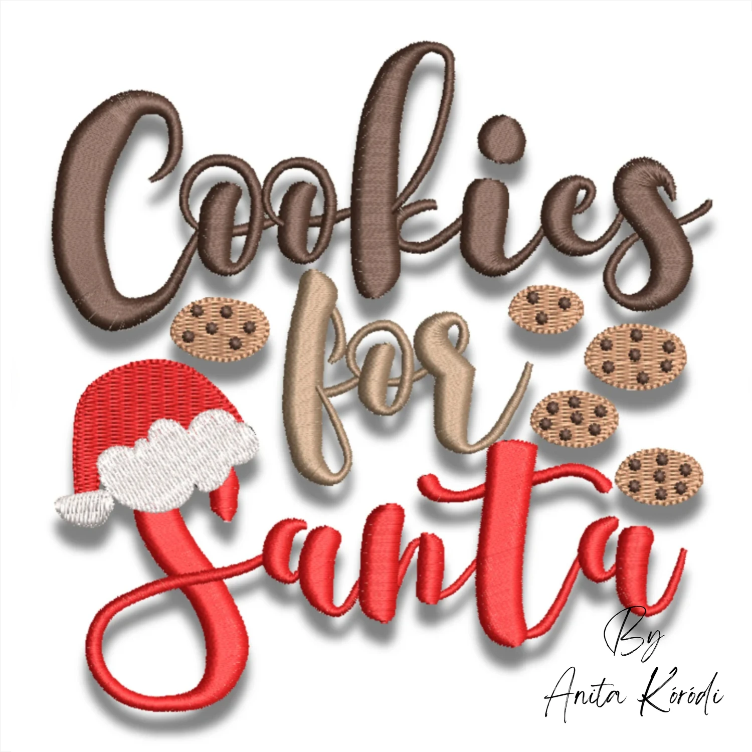 Cookies for Santa machine embroidery design