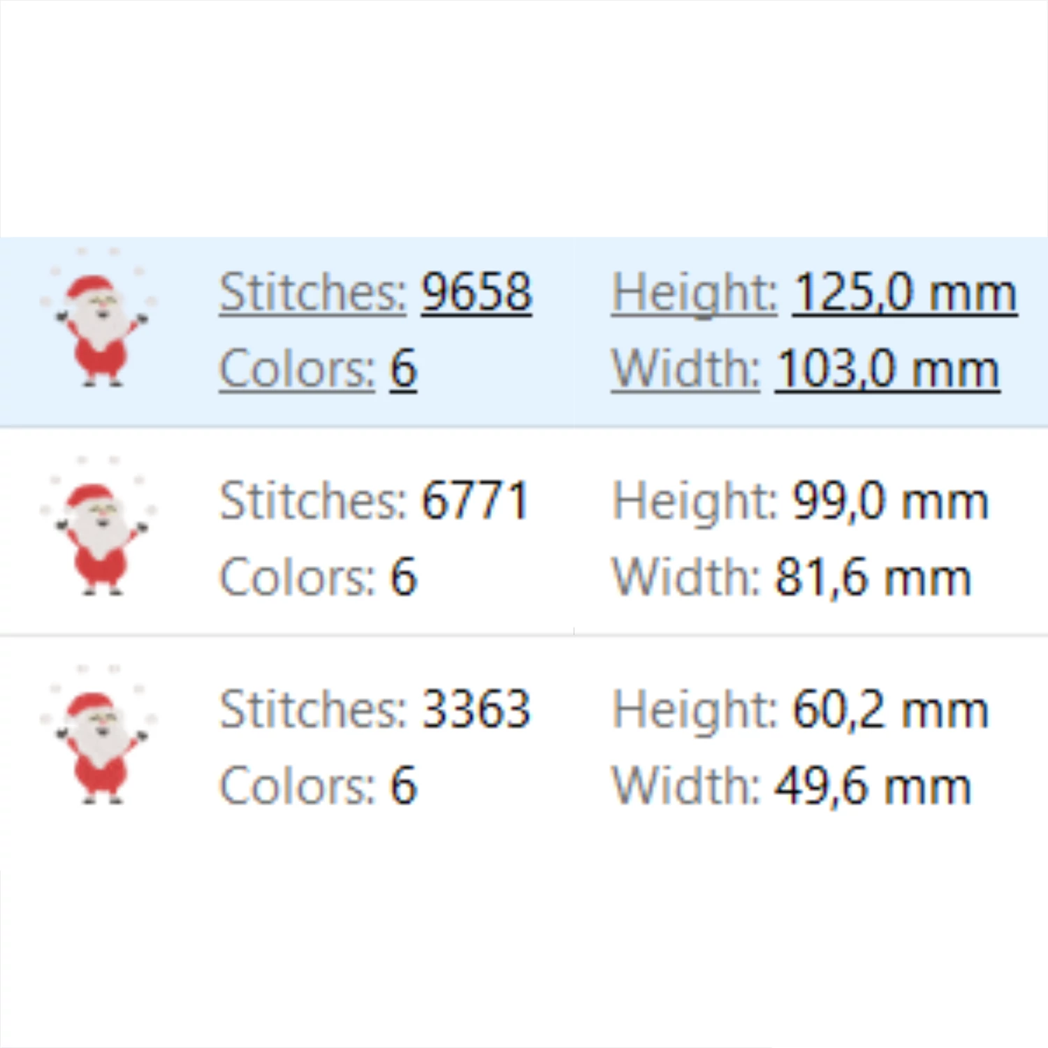 Happy Santa Christmas embroidery design for holiday projects