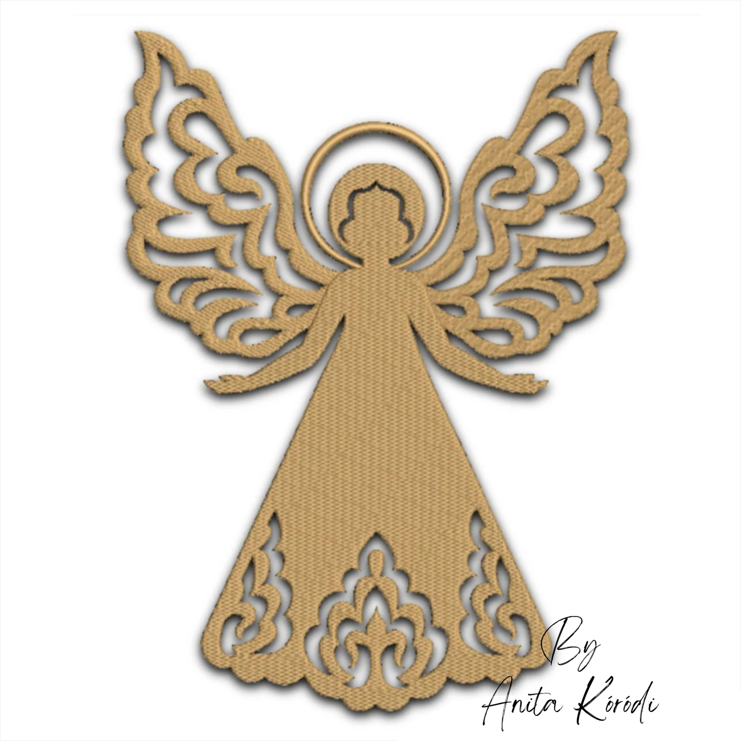 halo angel embroidery