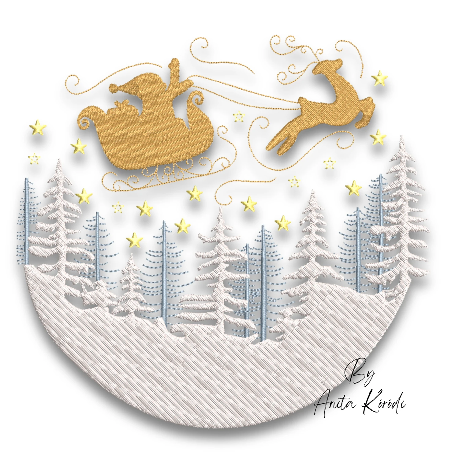 Magical Santa Claus embroidery design