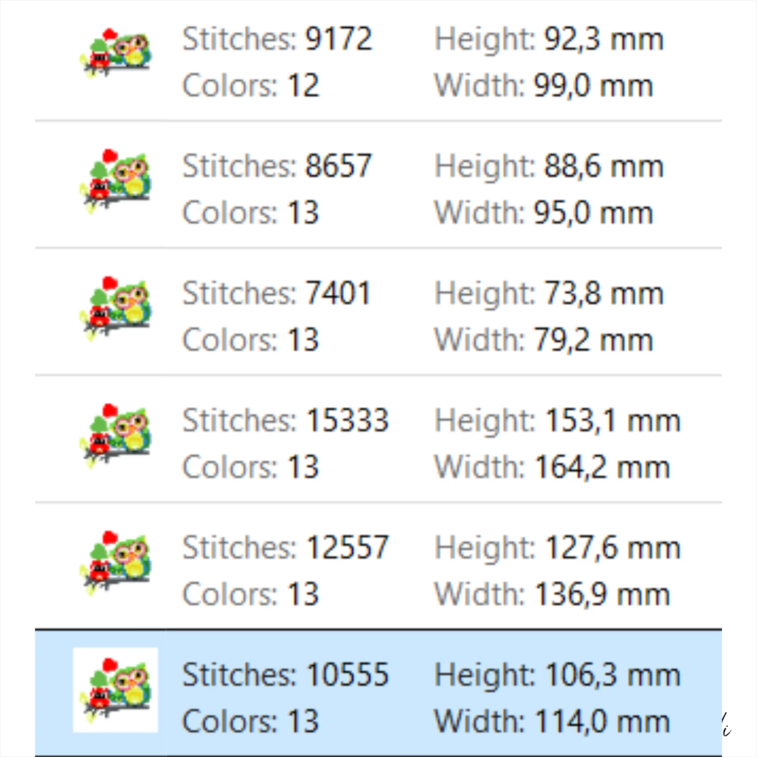 Owl family embroidery machine design