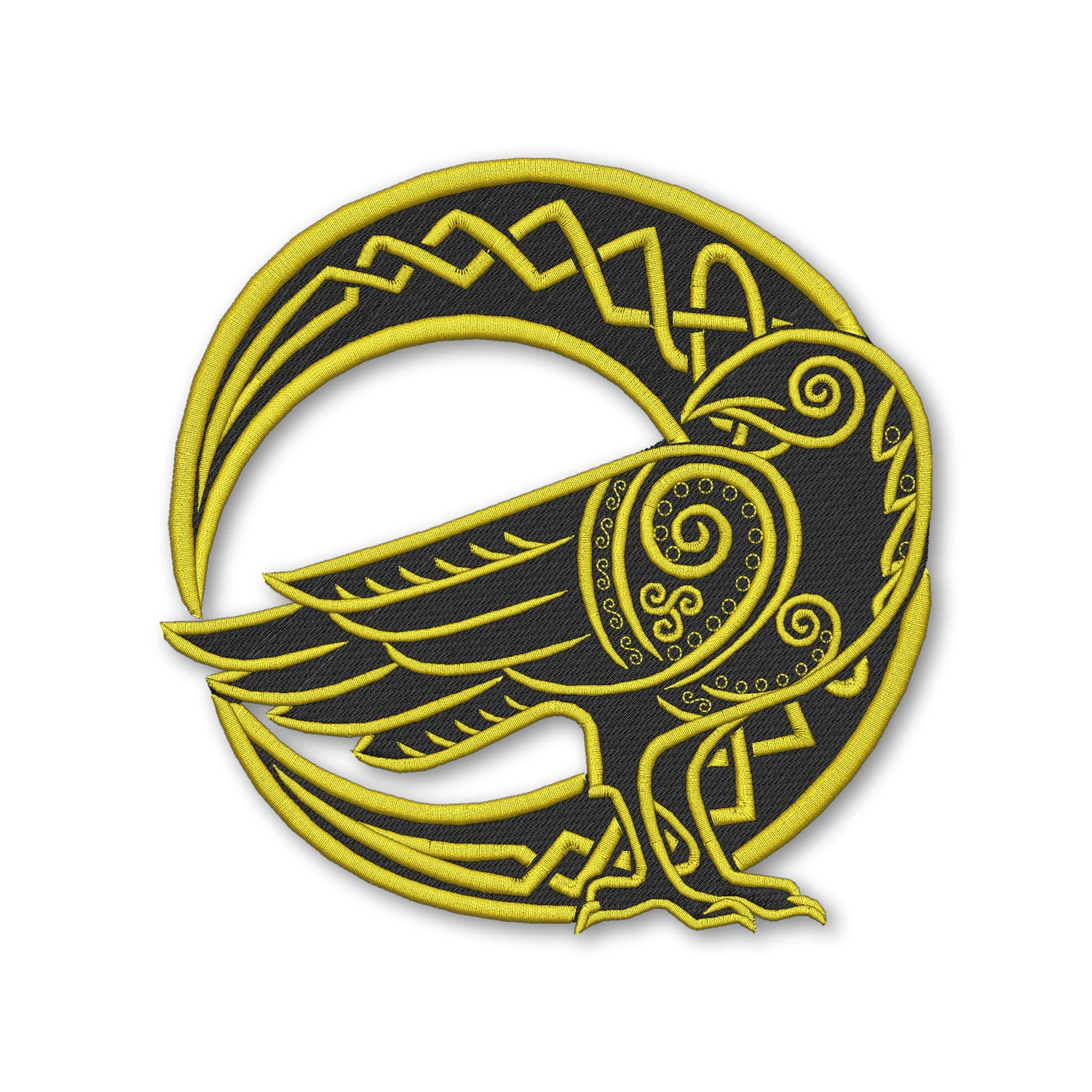 Raven hand drawn in celtic style