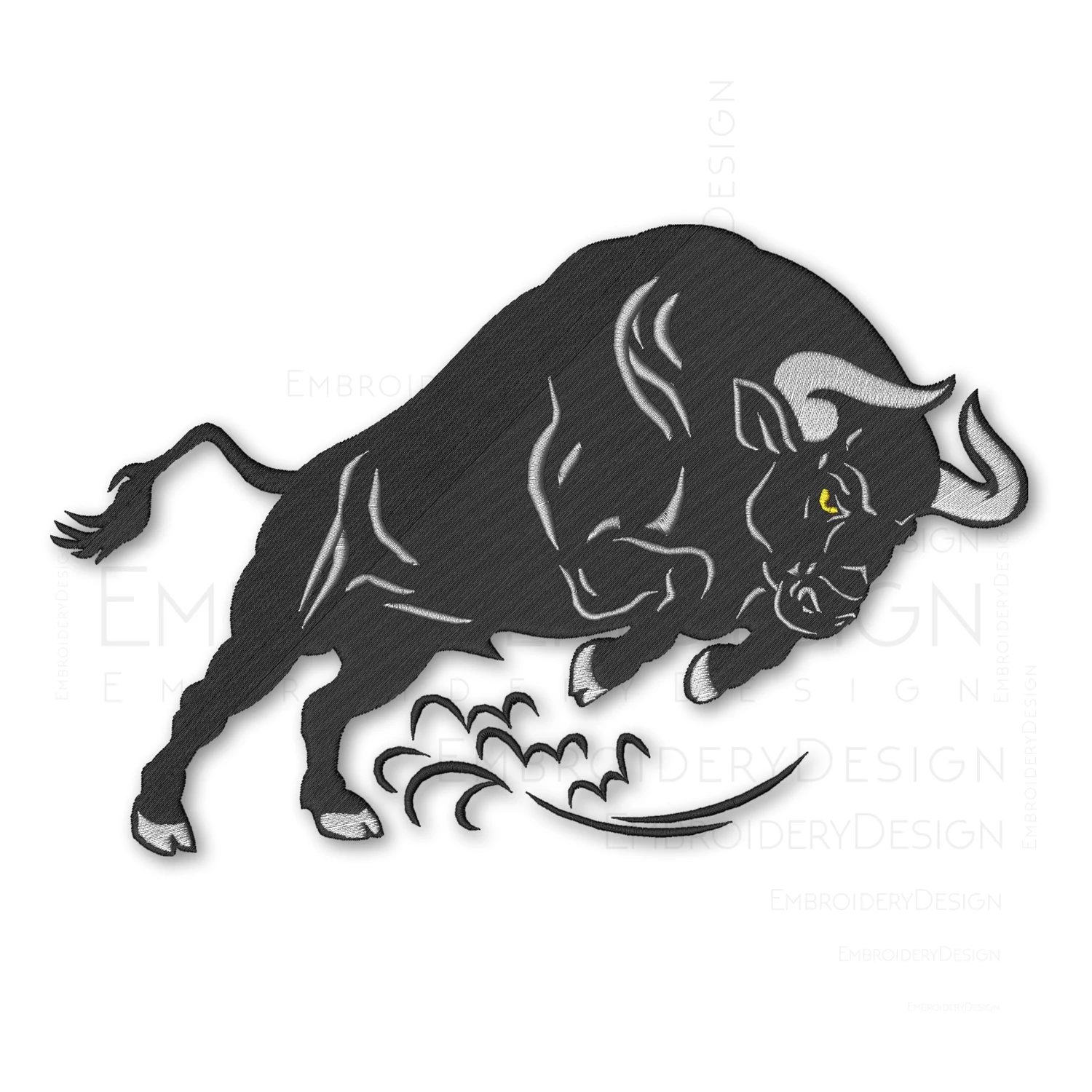 Angry Bull Attacking Pose