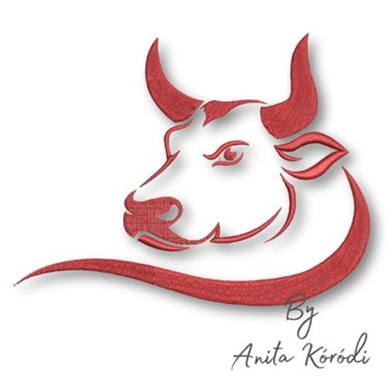 Bull embroidery