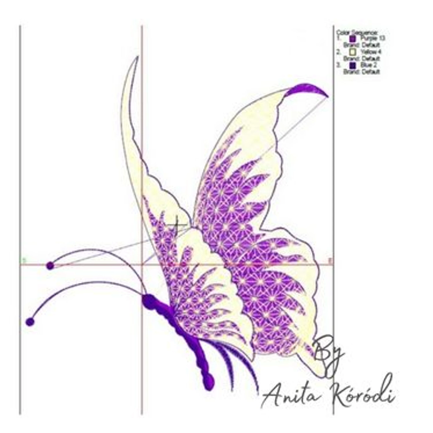 elegant modern machine embroidery file