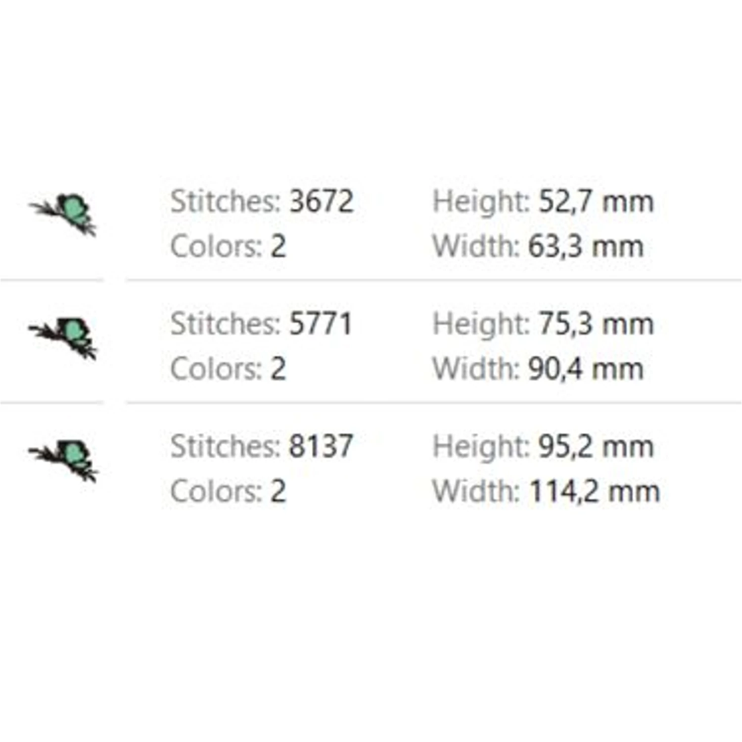 elegant romantic two color machine embroidery file