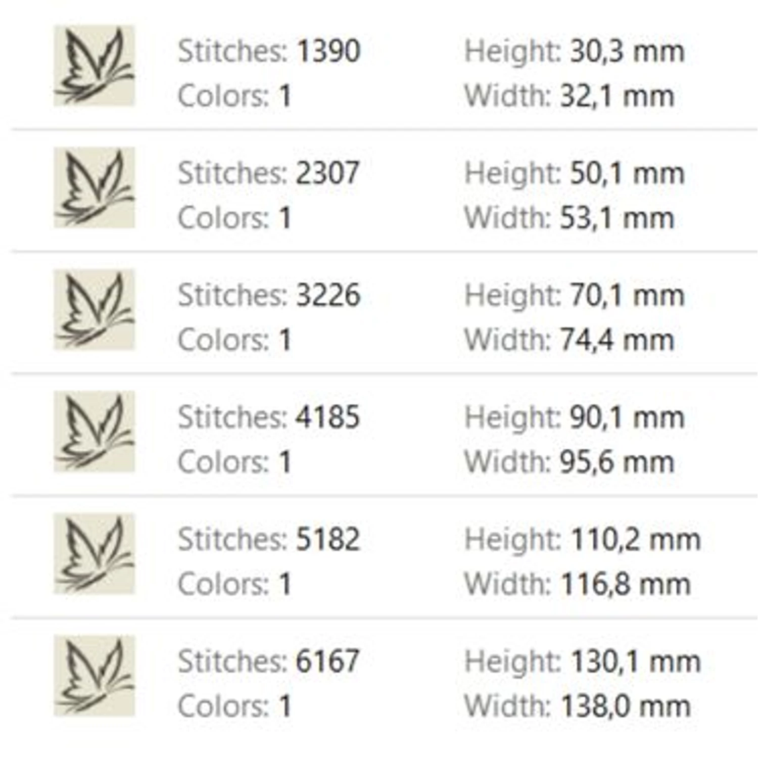 butterfly embroidery