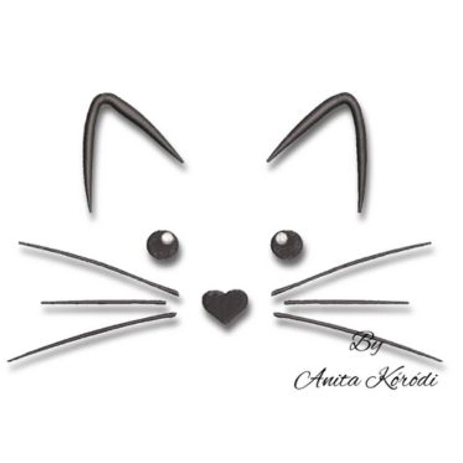 Cute cat embrodery