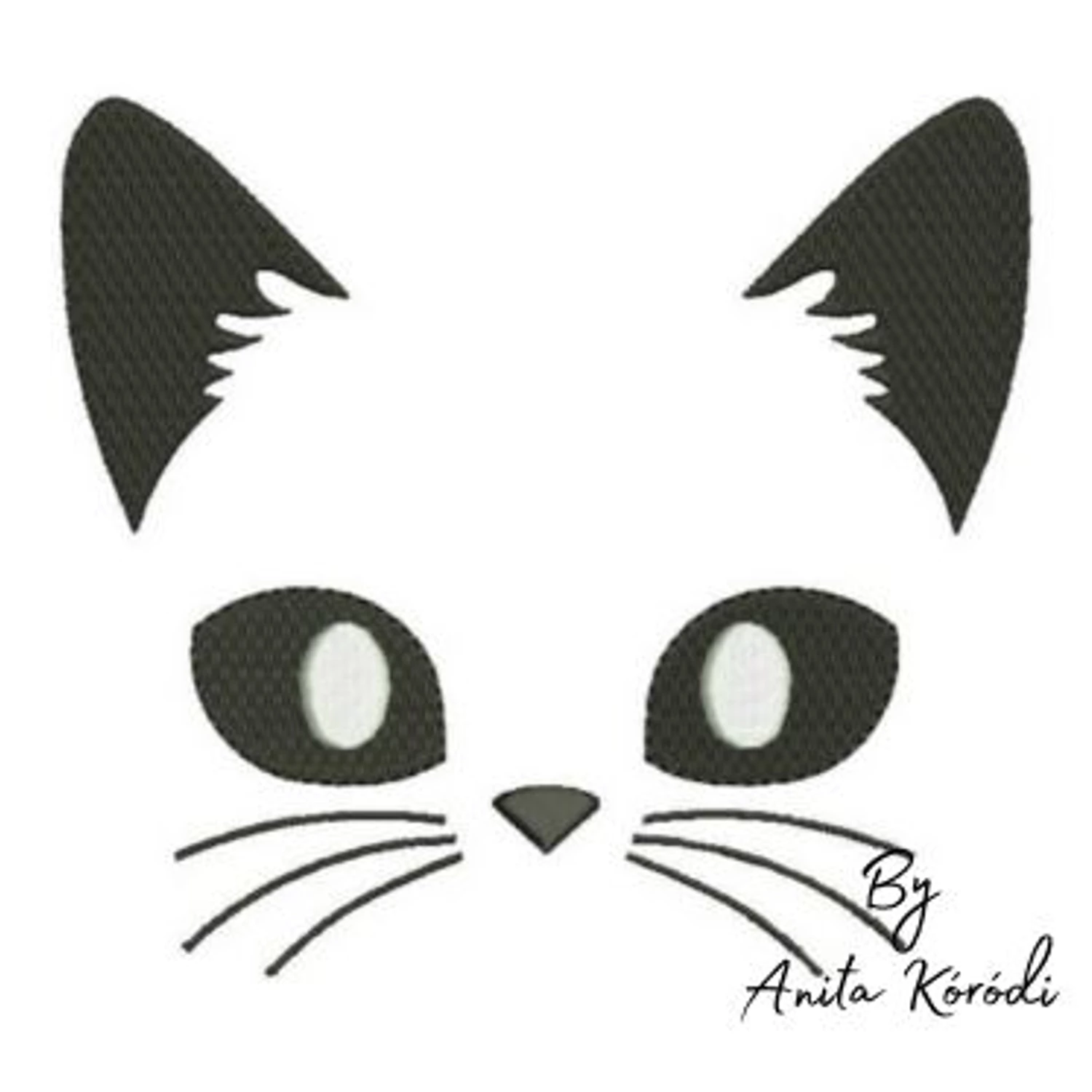 Halloween kitty embroidery machine design