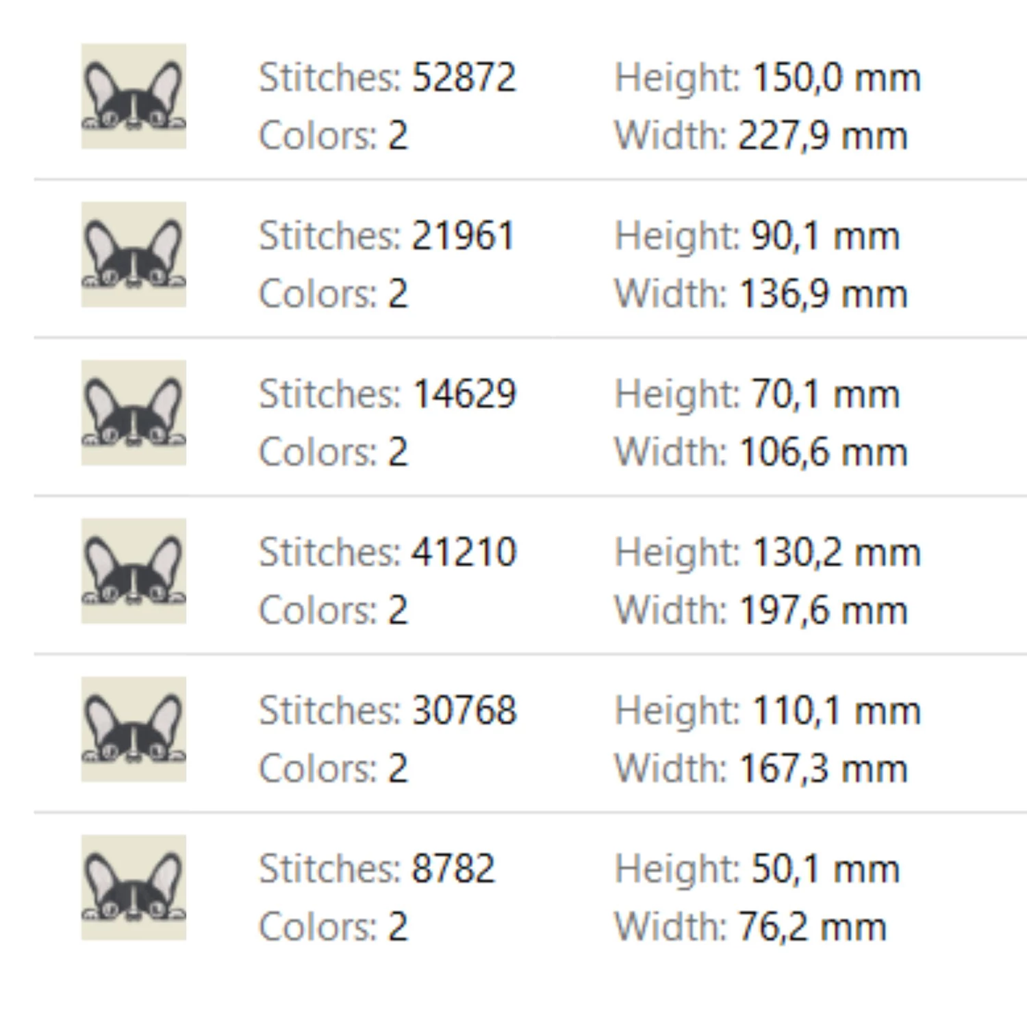 French bulldog embroidery design cute dog peek