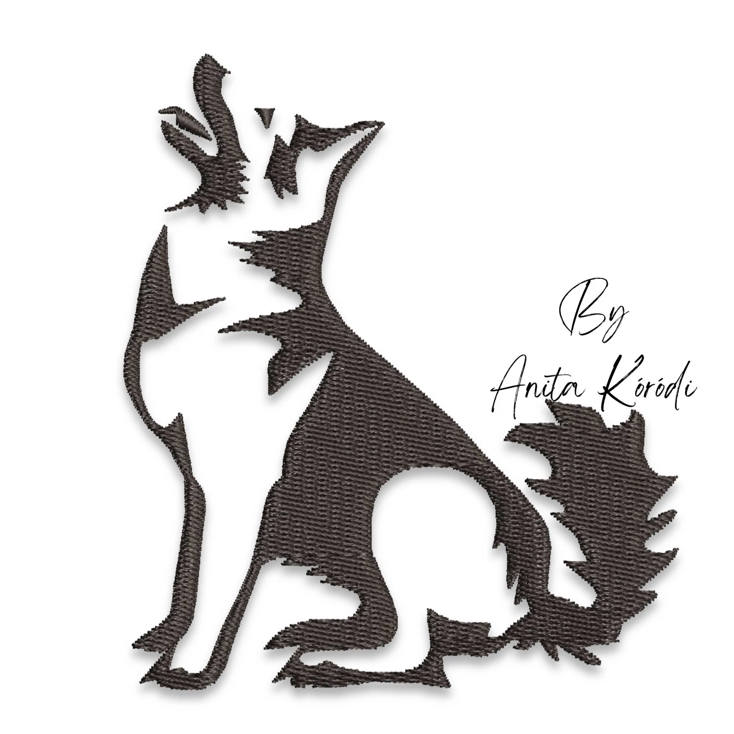 german shepherd embroidery design silhouette