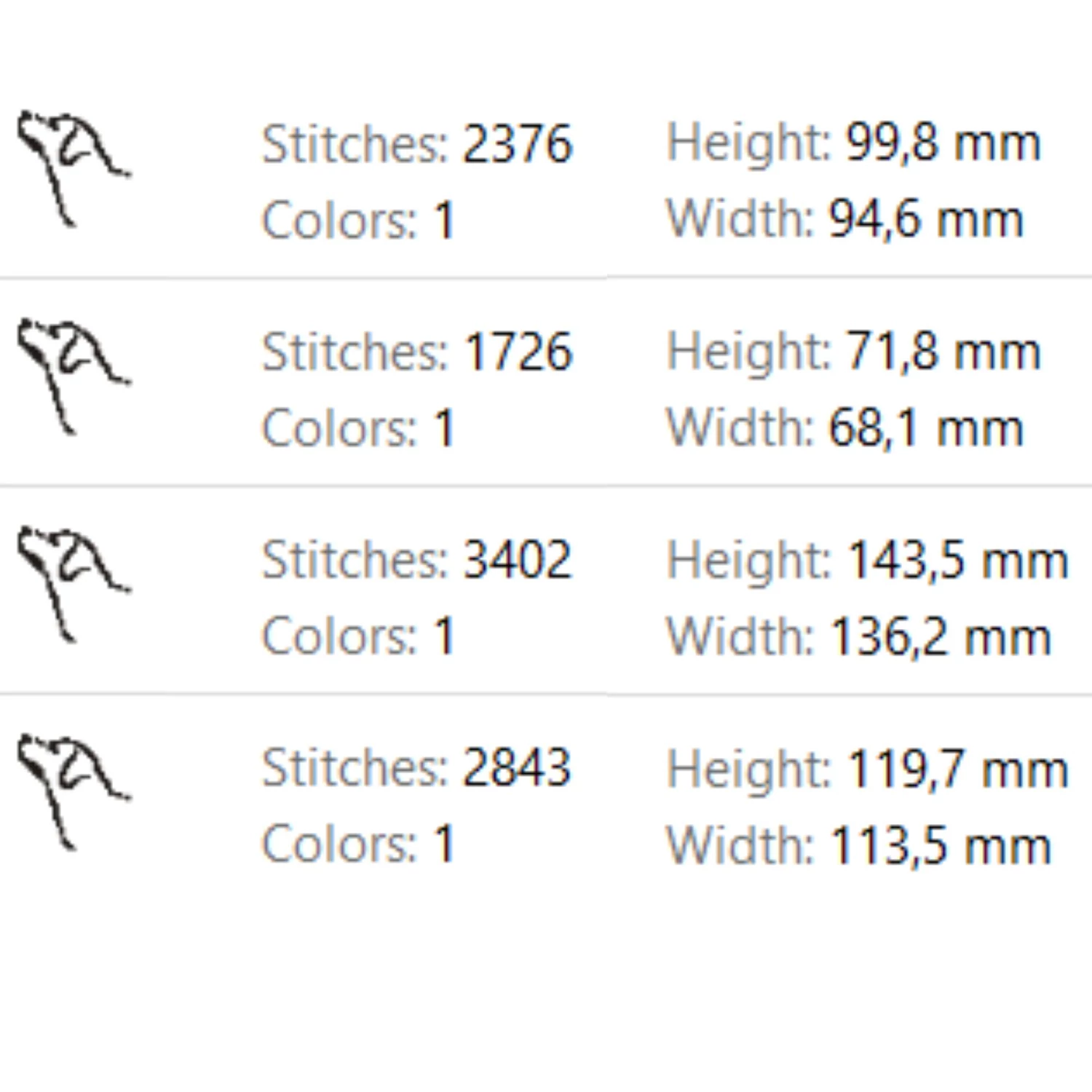 Minimalist labrador outline embroidery design