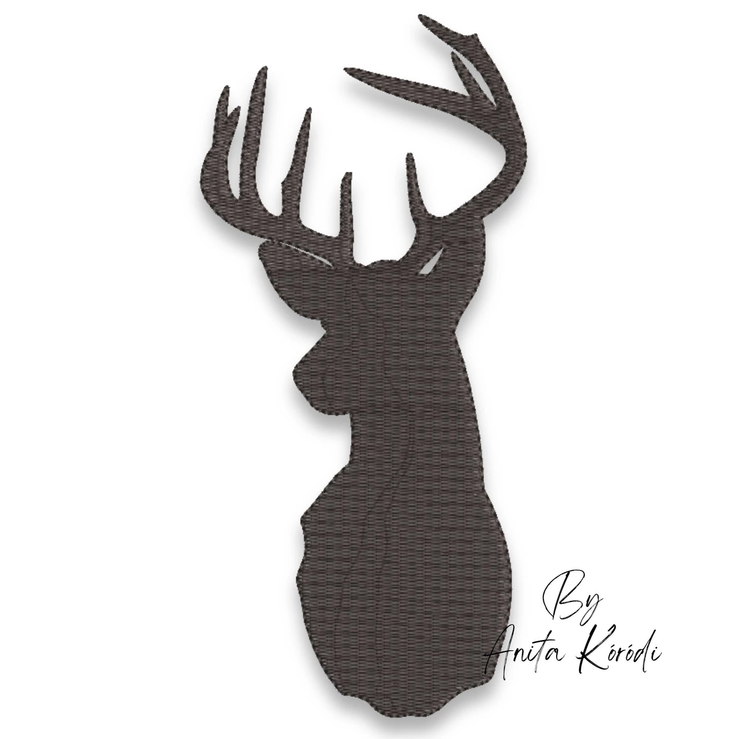 deer head embroidery design