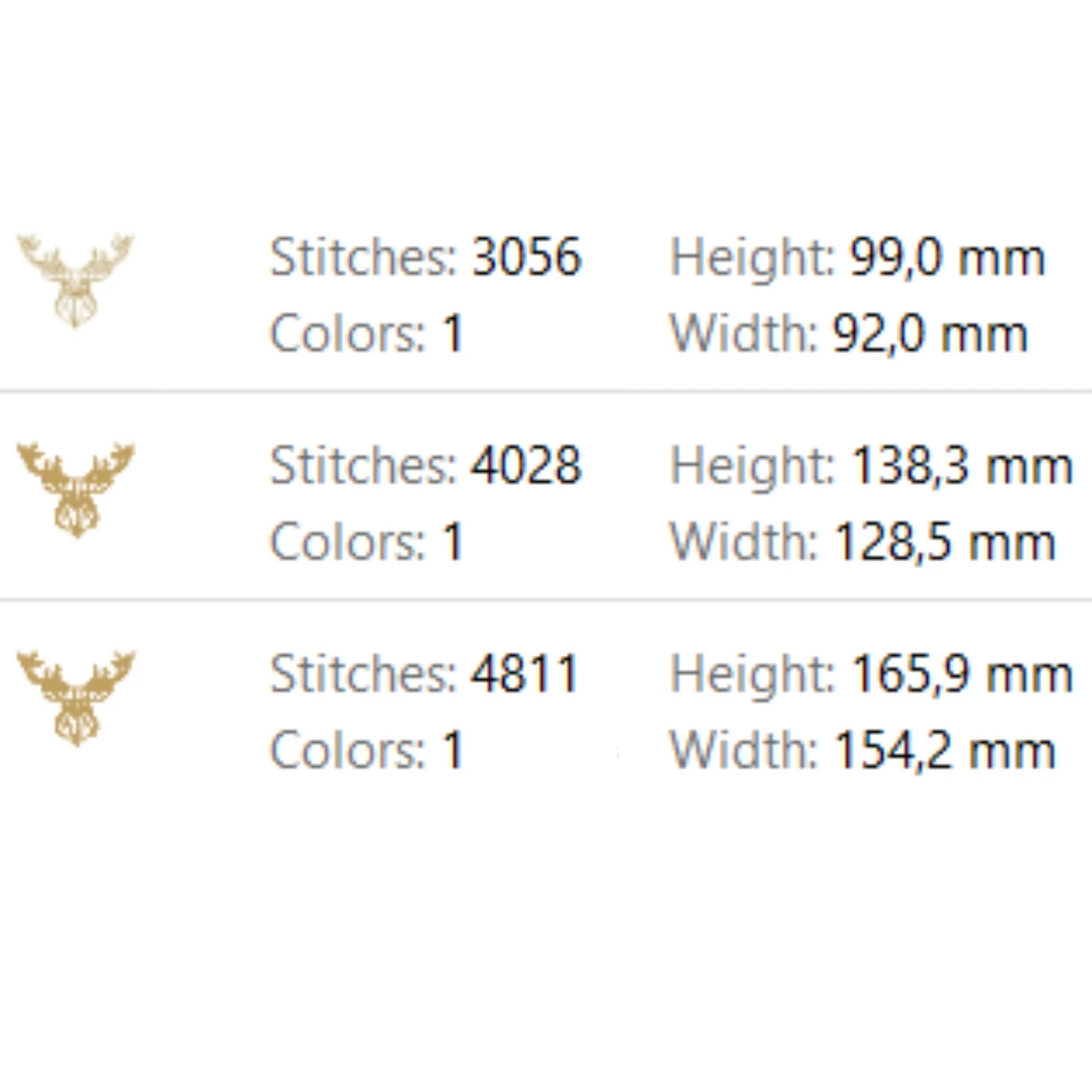 deer embroidery file instant download