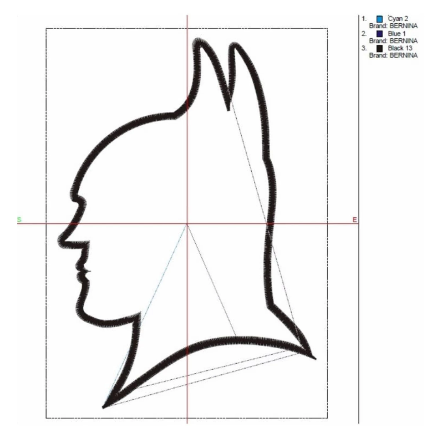 batman free embroidery