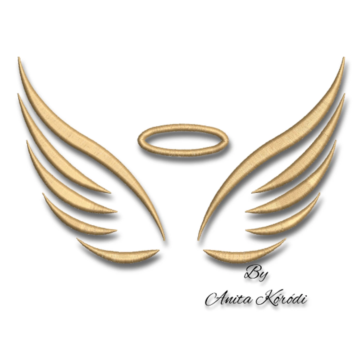 Angel wings embroidery