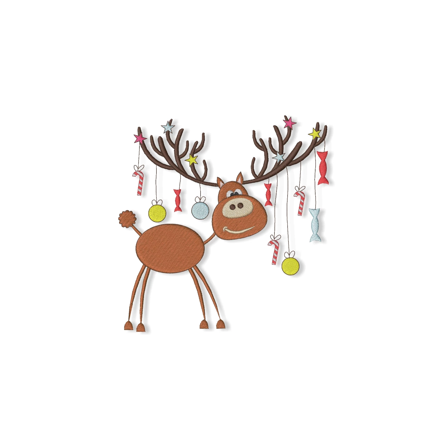 Christmas reindeer with gifts