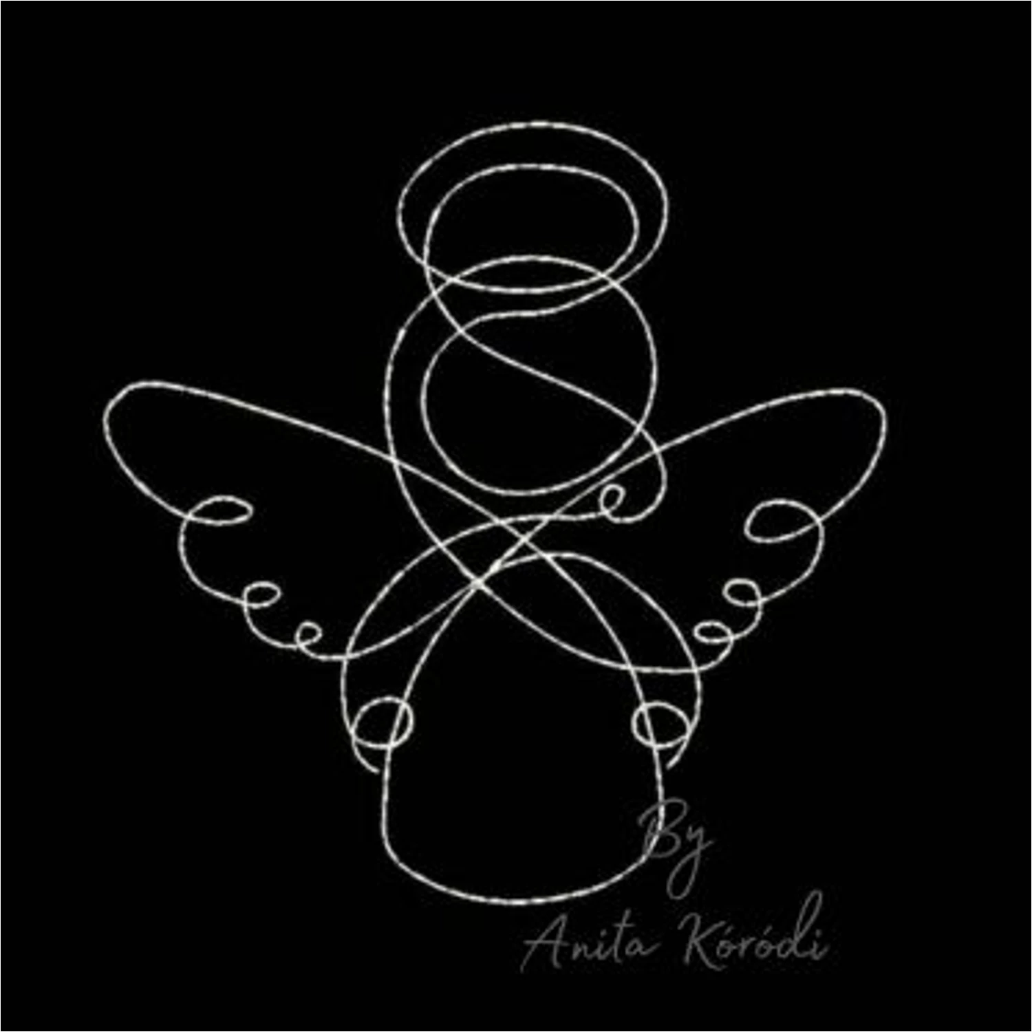 Minimalist christmas line art embroidery set