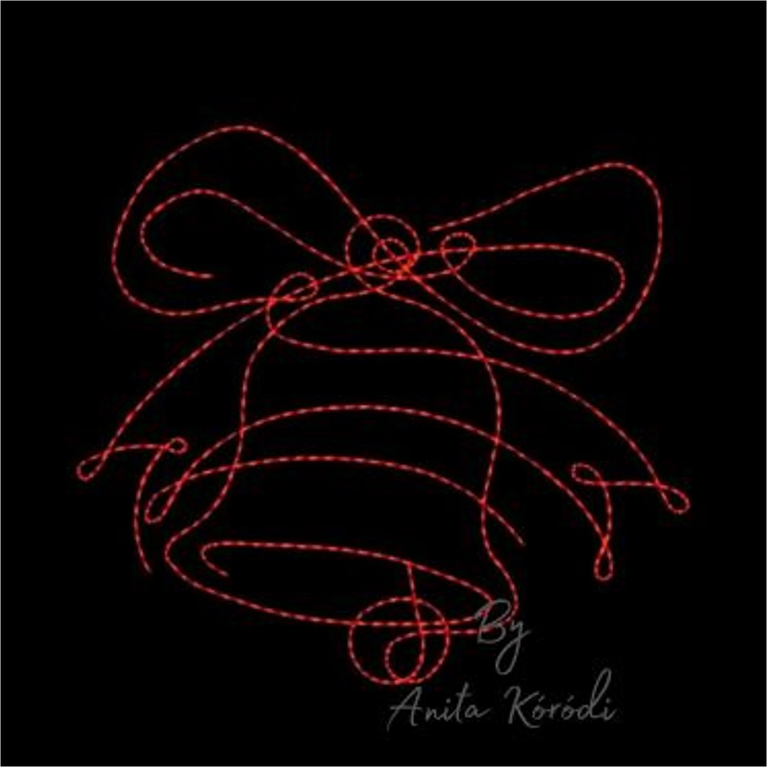 Minimalist christmas line art embroidery set