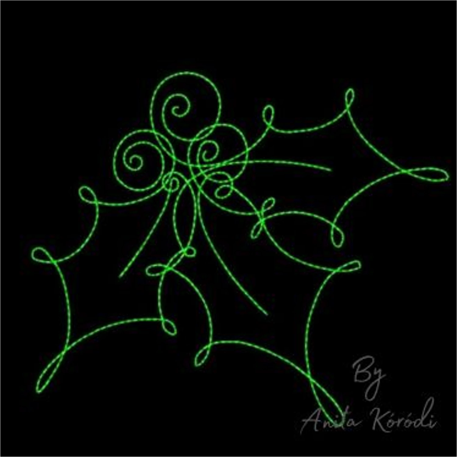 Minimalist christmas line art embroidery set