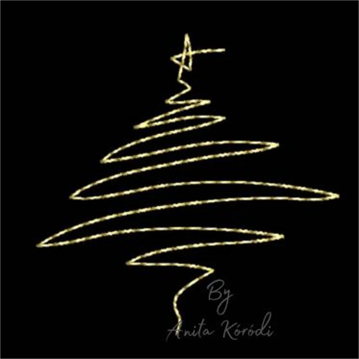 Minimalist christmas line art embroidery set