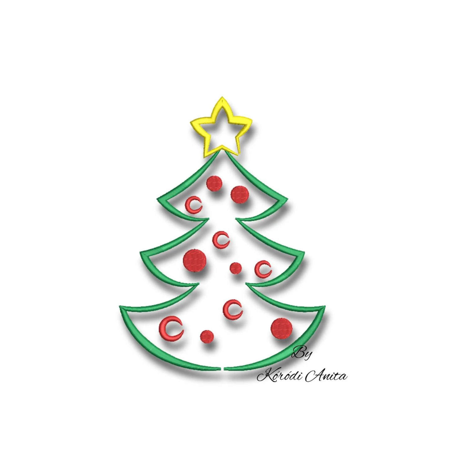 christmas tree embroidery
