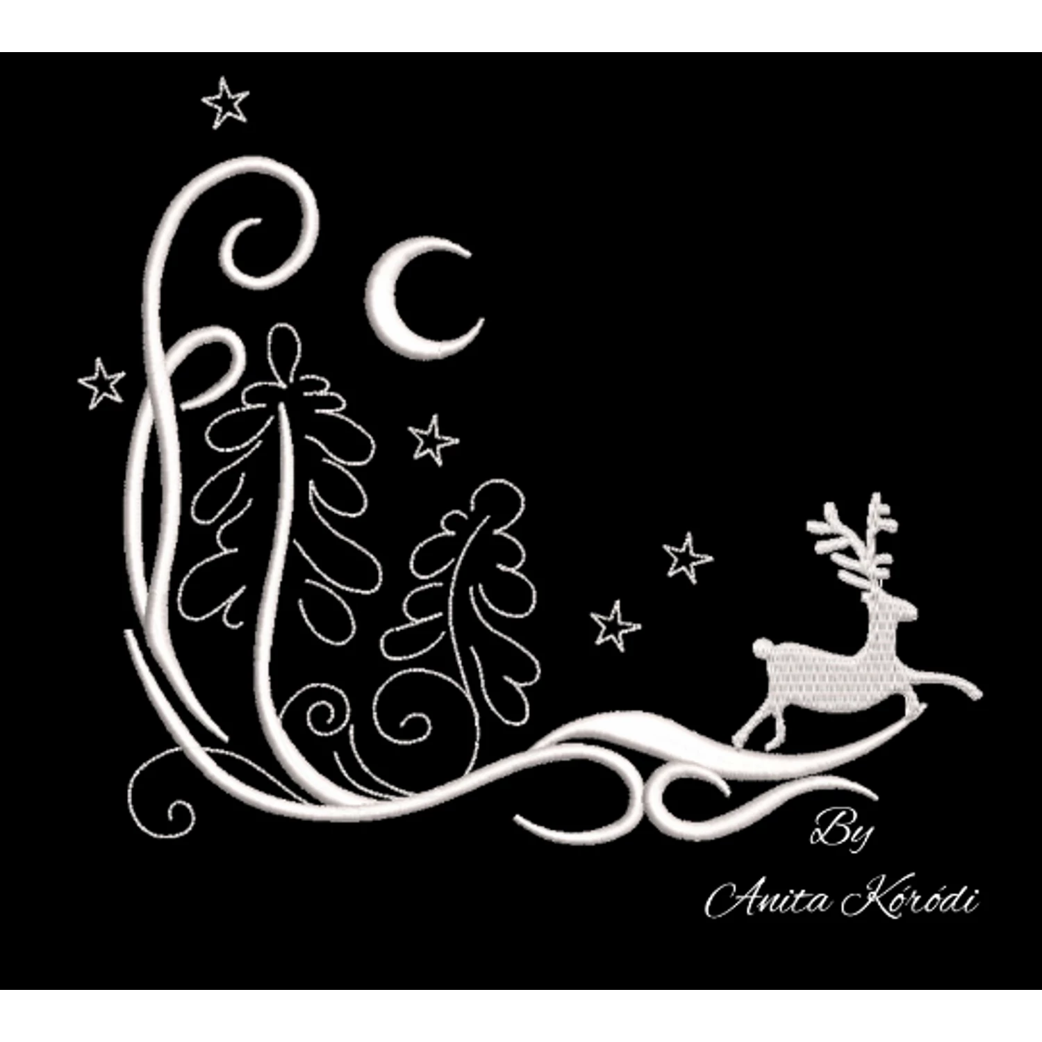 Christmas Landscape Deer