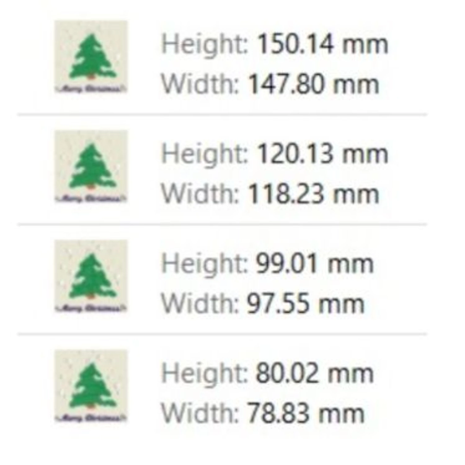 Christmas tree snowy embroidery machine design