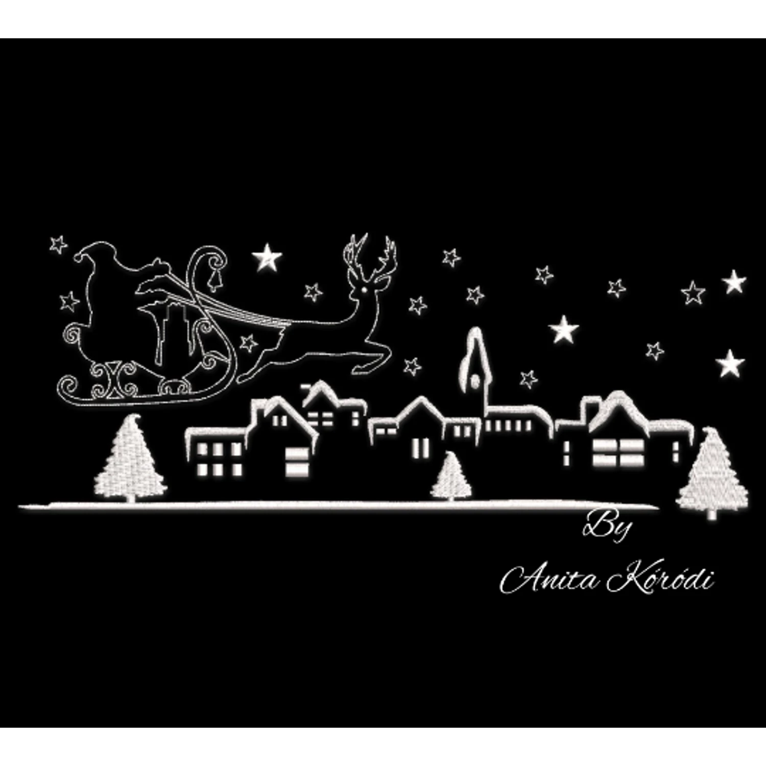 Christmas Landscape Embroidery