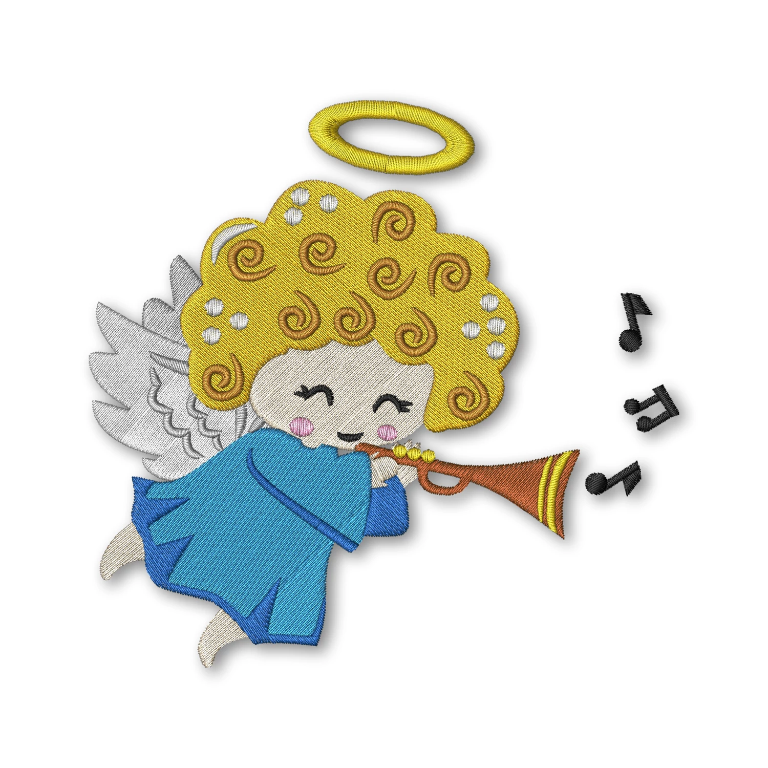 Cute Angel Playing Music