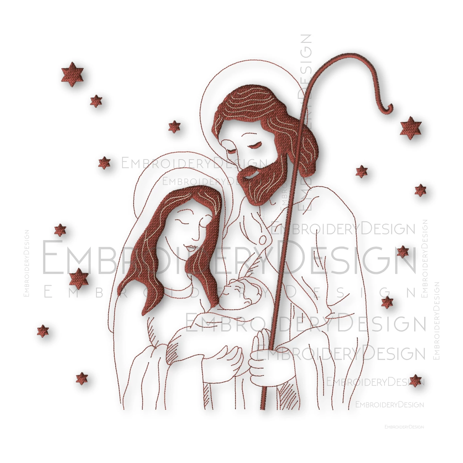 Merry Christmas Nativity scene Jesus