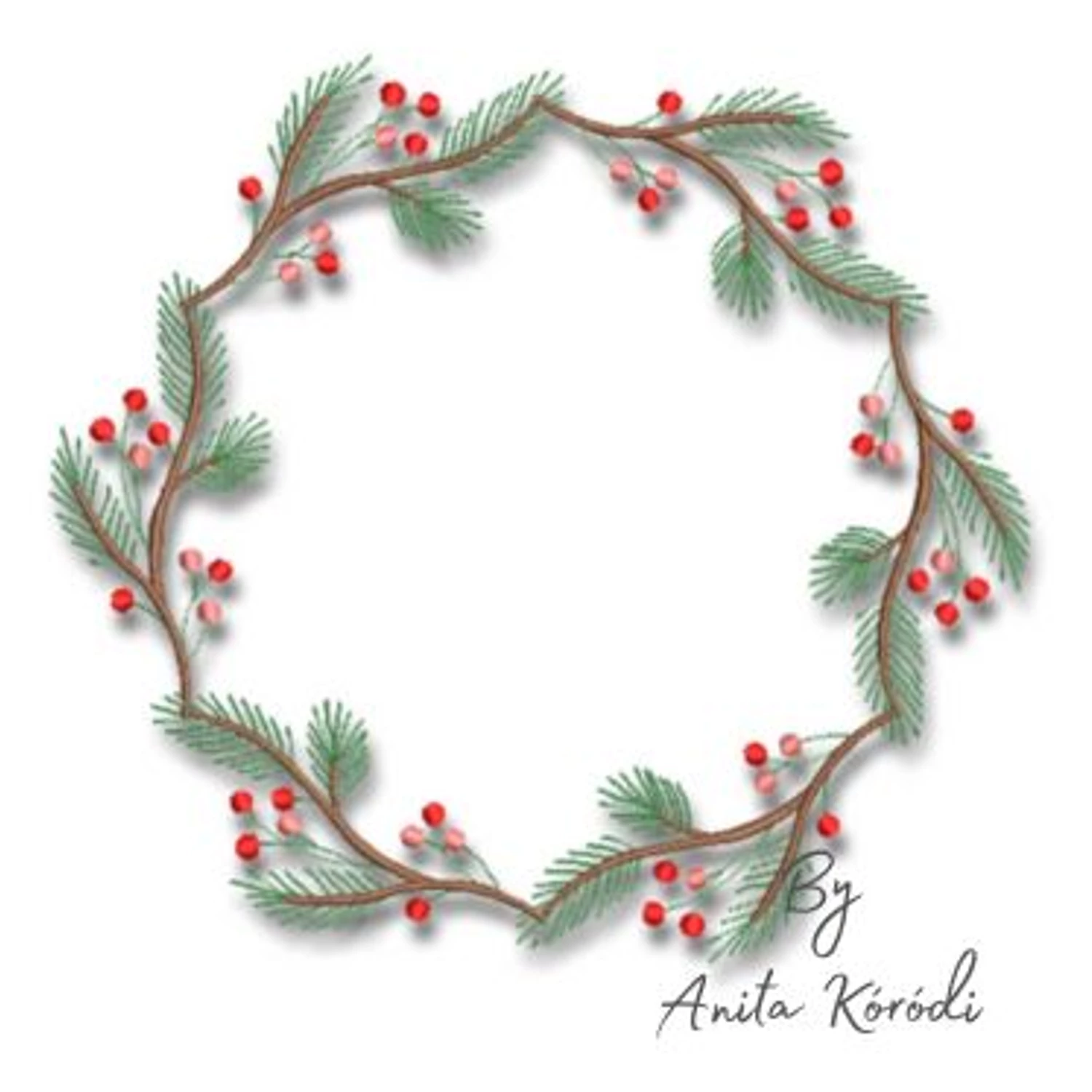 elegant holiday frame pattern
