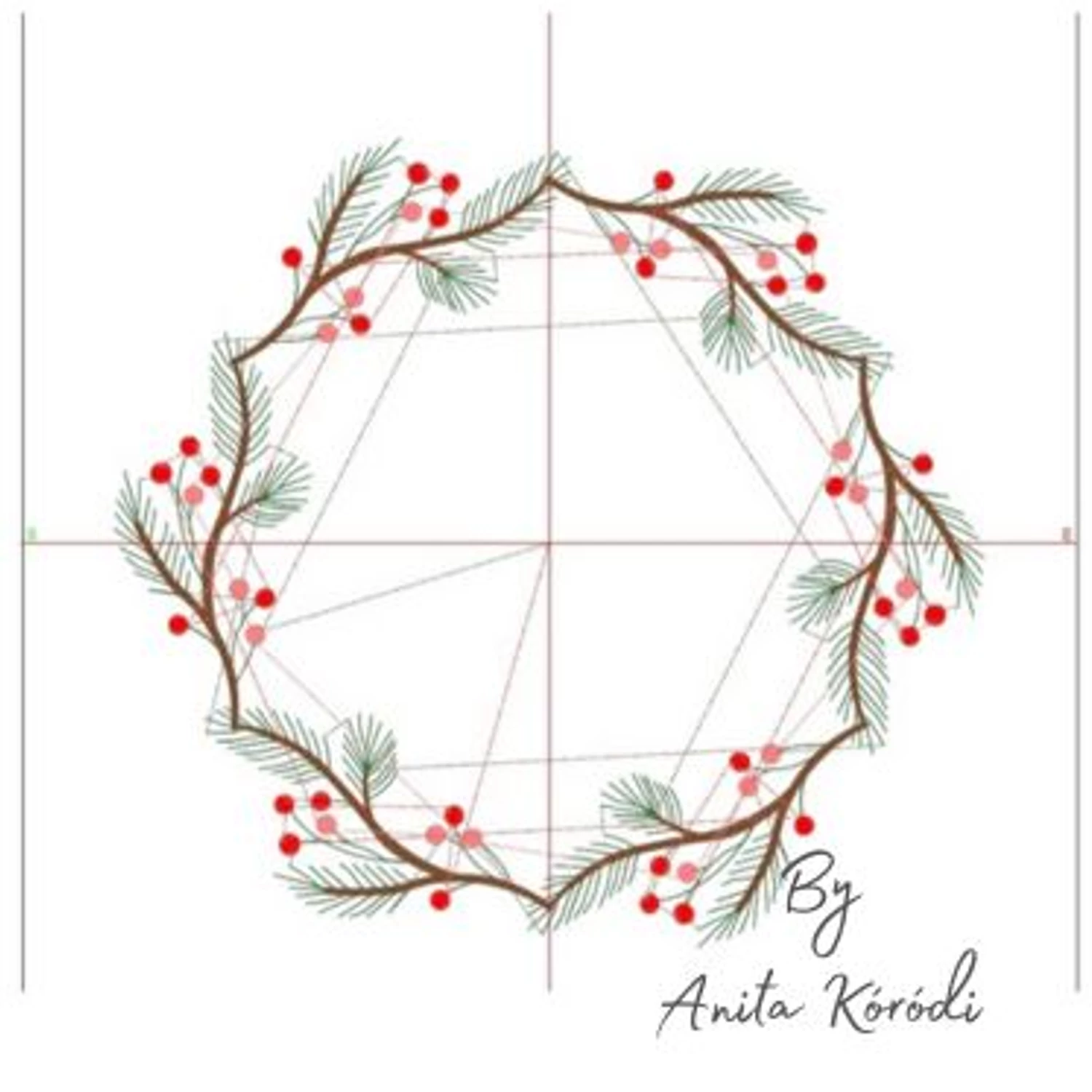 christmas circle frame design