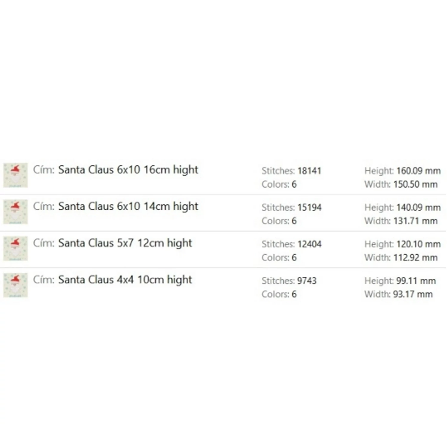 Santa Claus Embroidery