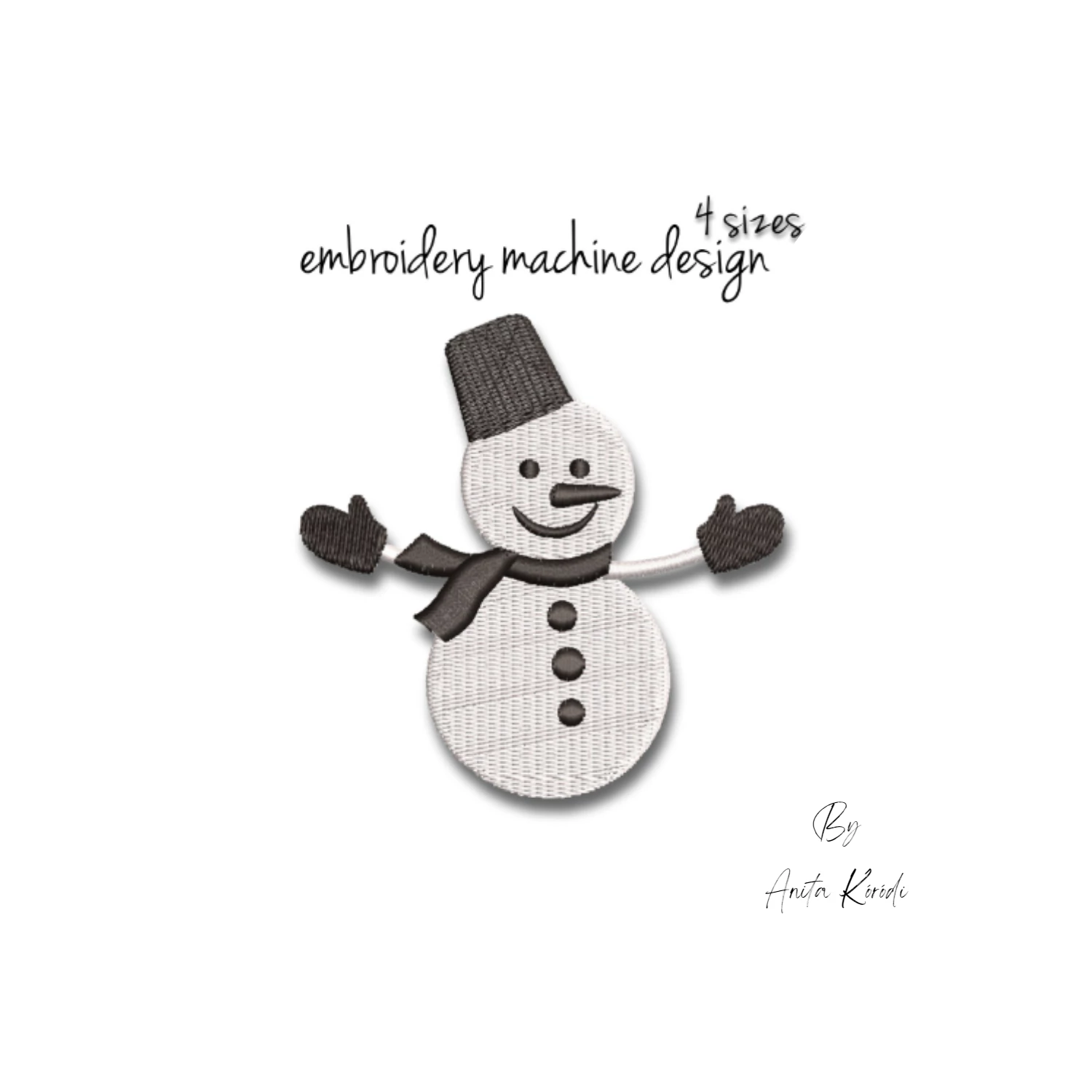 Snowman embroidery