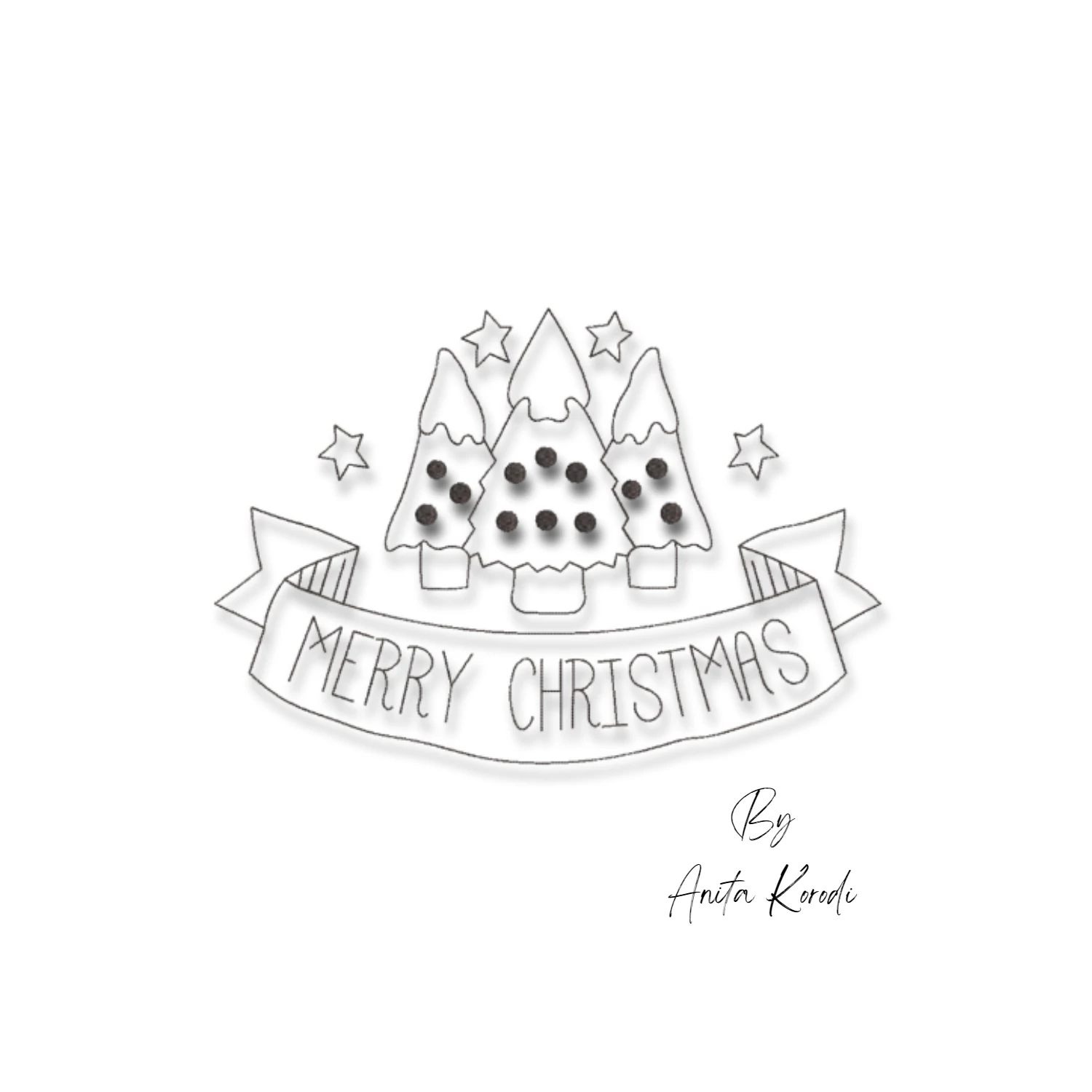 Christmas winter embroidery