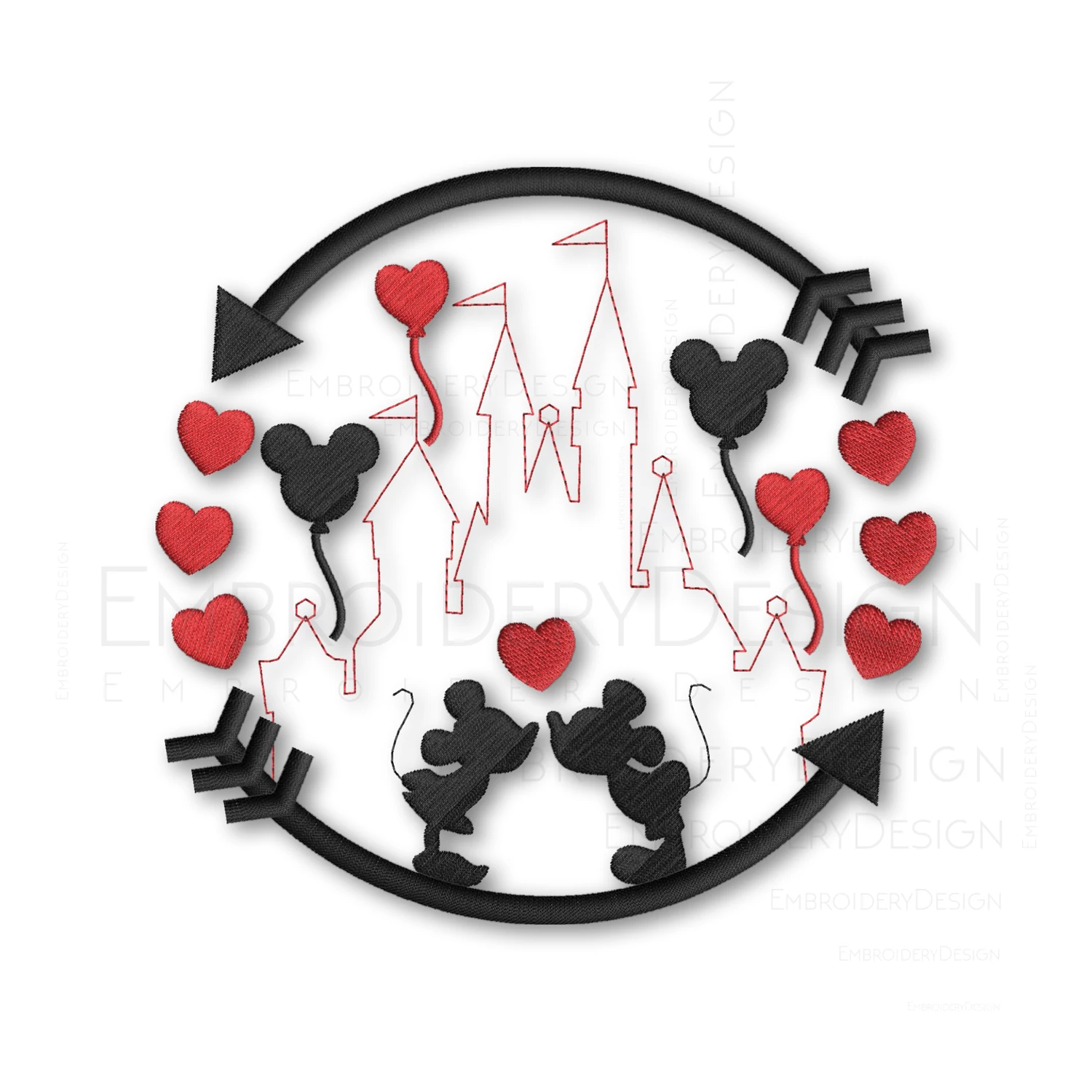 Disney Valentines Day Hearts Mickey Minnie Mouse