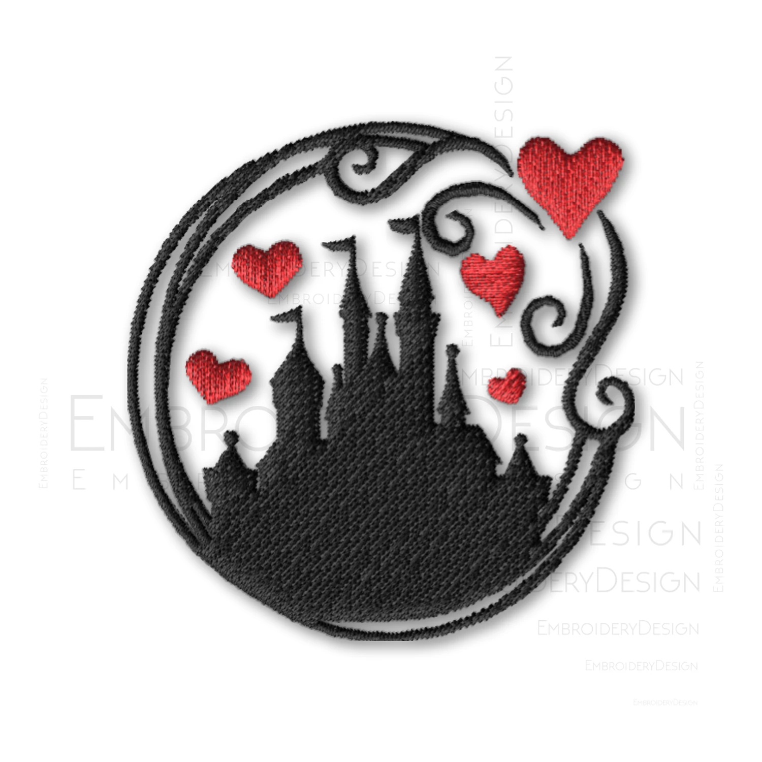 Disney Valentine's Day hearts castle